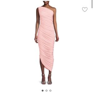 NWT Norma kamali Diana Ruched Dress pink size medium